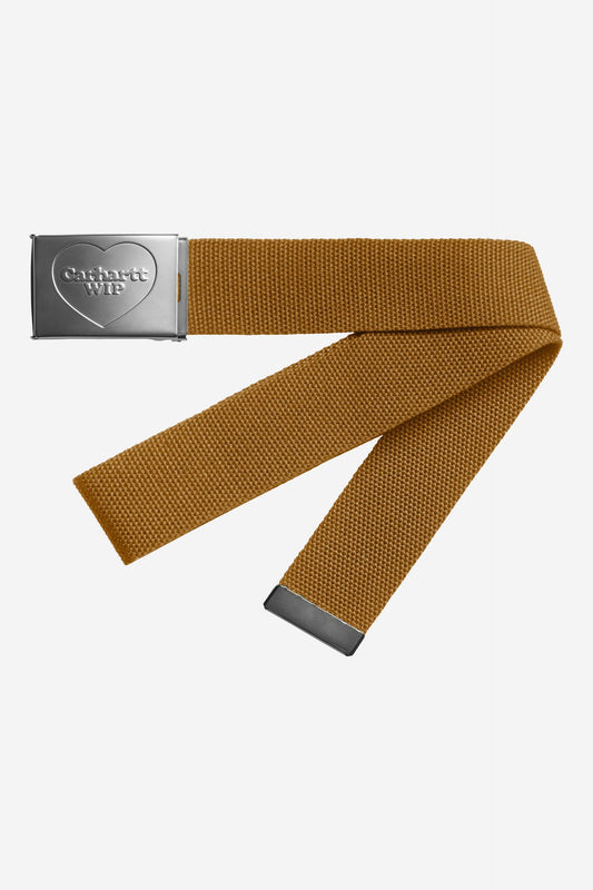 Carhartt WIP Heart Clip Belt Hamilton Brown / Silver