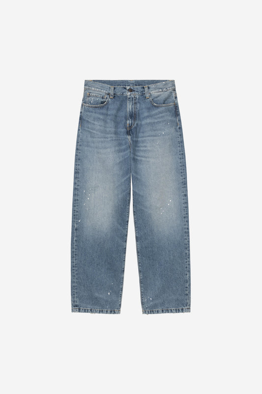 Carhartt WIP Landon Pant Blue Destroy Wash Splatter