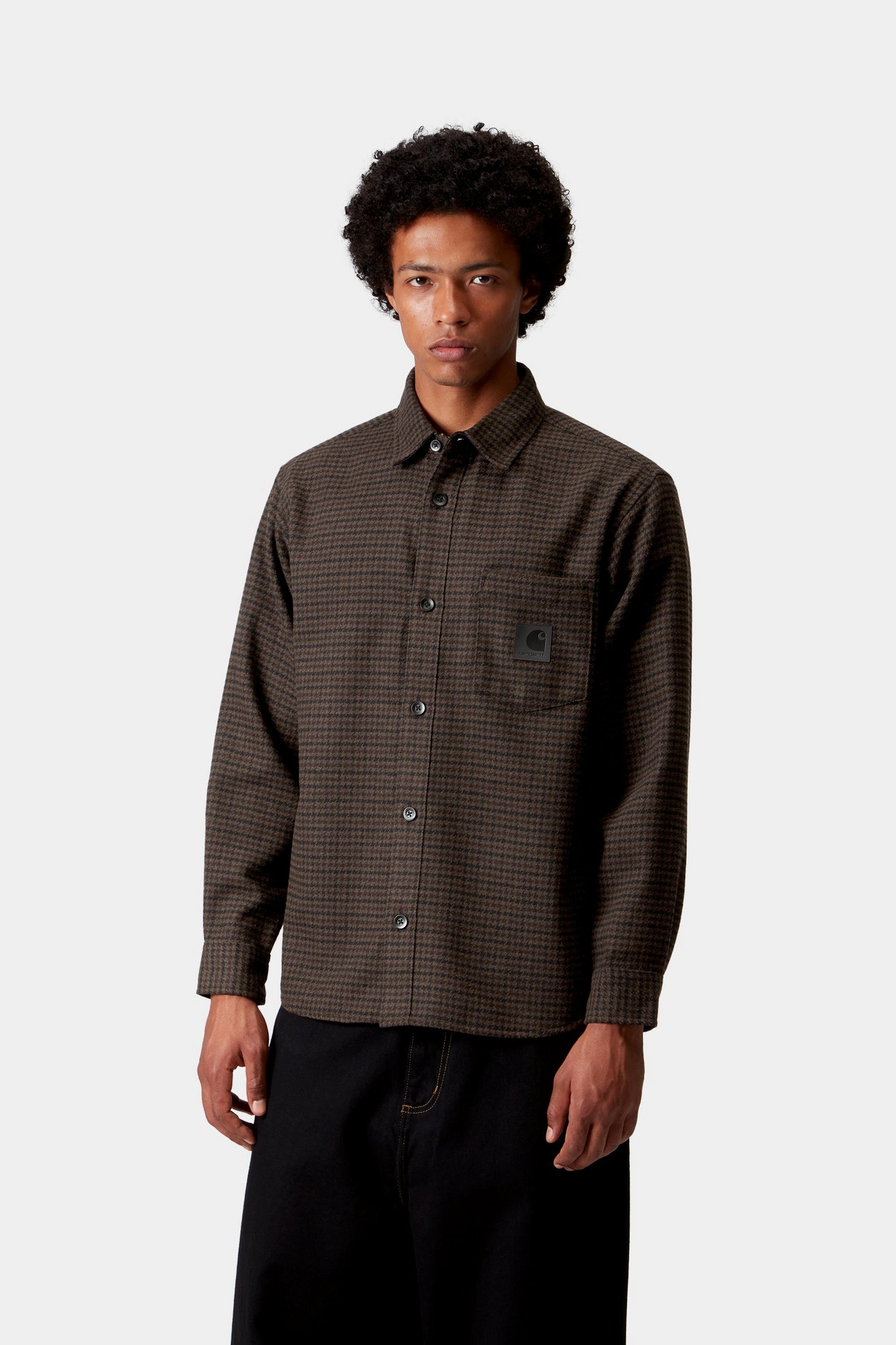 Carhartt L/S Lowis Shirt Houndstooth/Viola Heather