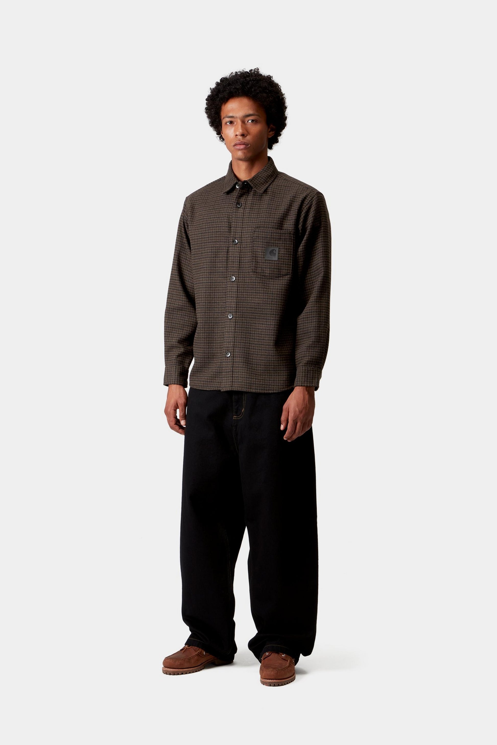 Carhartt L/S Lowis Shirt Houndstooth/Viola Heather