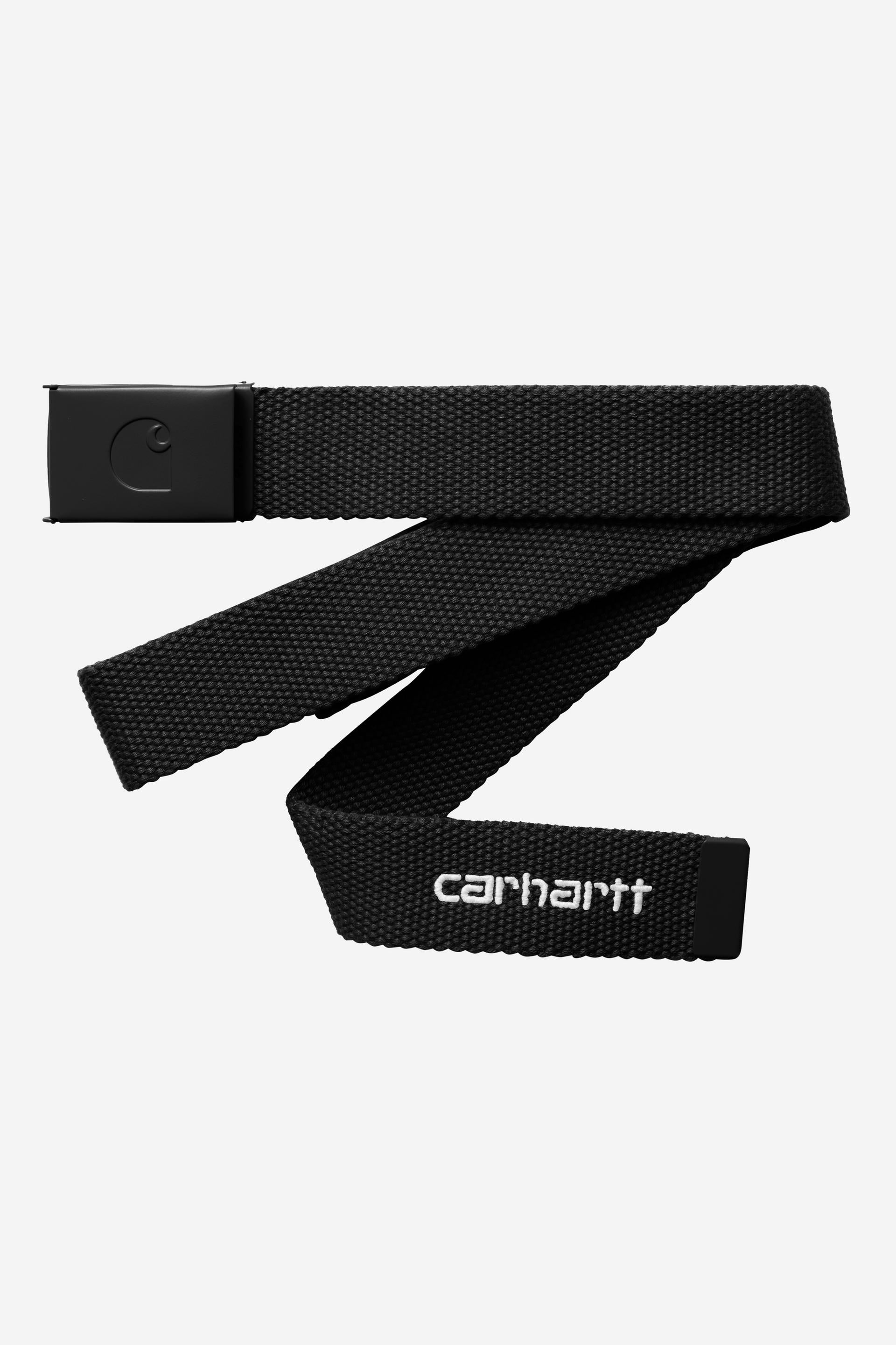 Carhartt WIP Clip Belt C-Logo Tonal Black / White
