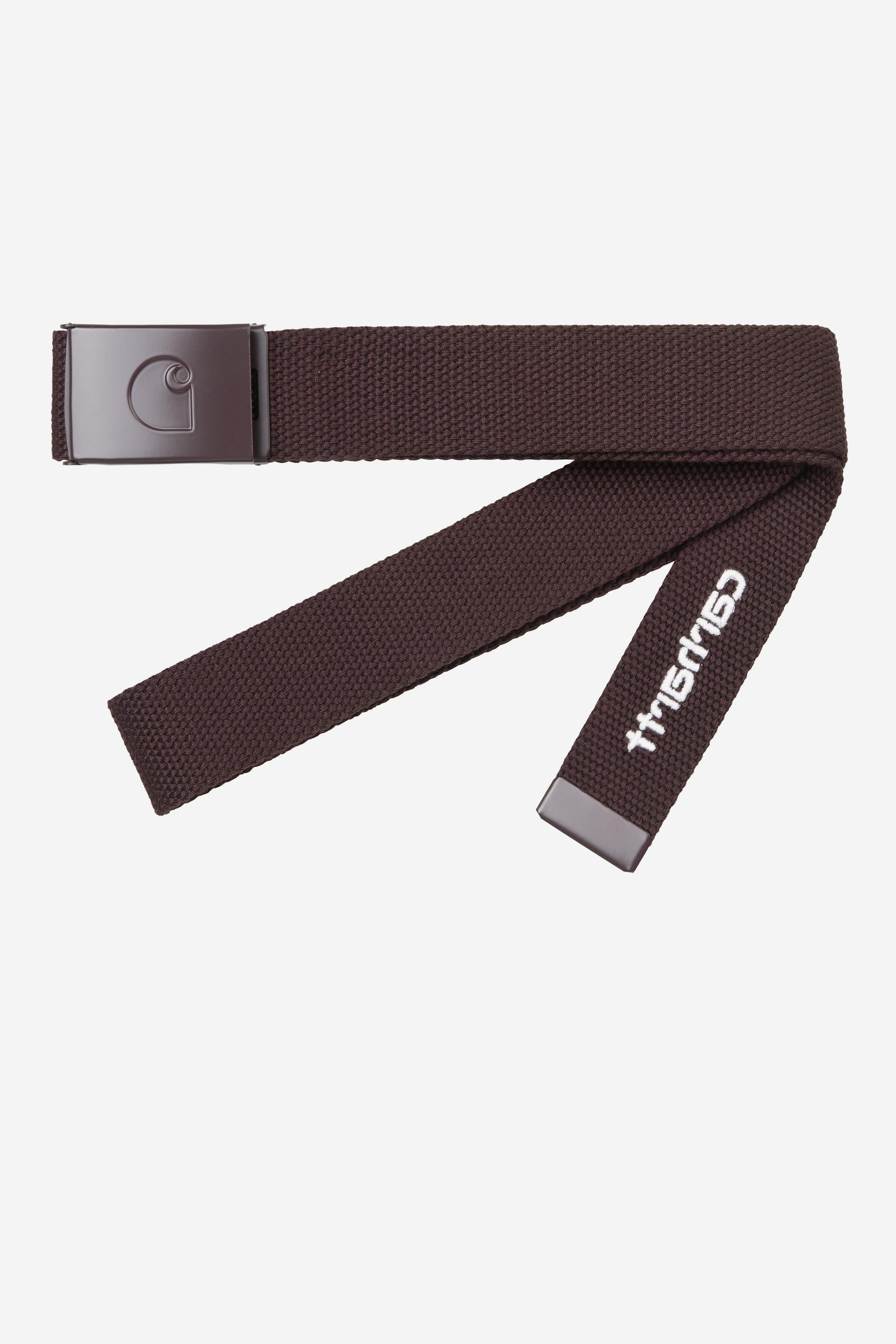 Carhartt WIP Clip Belt C-Logo Tonal Palisander / White