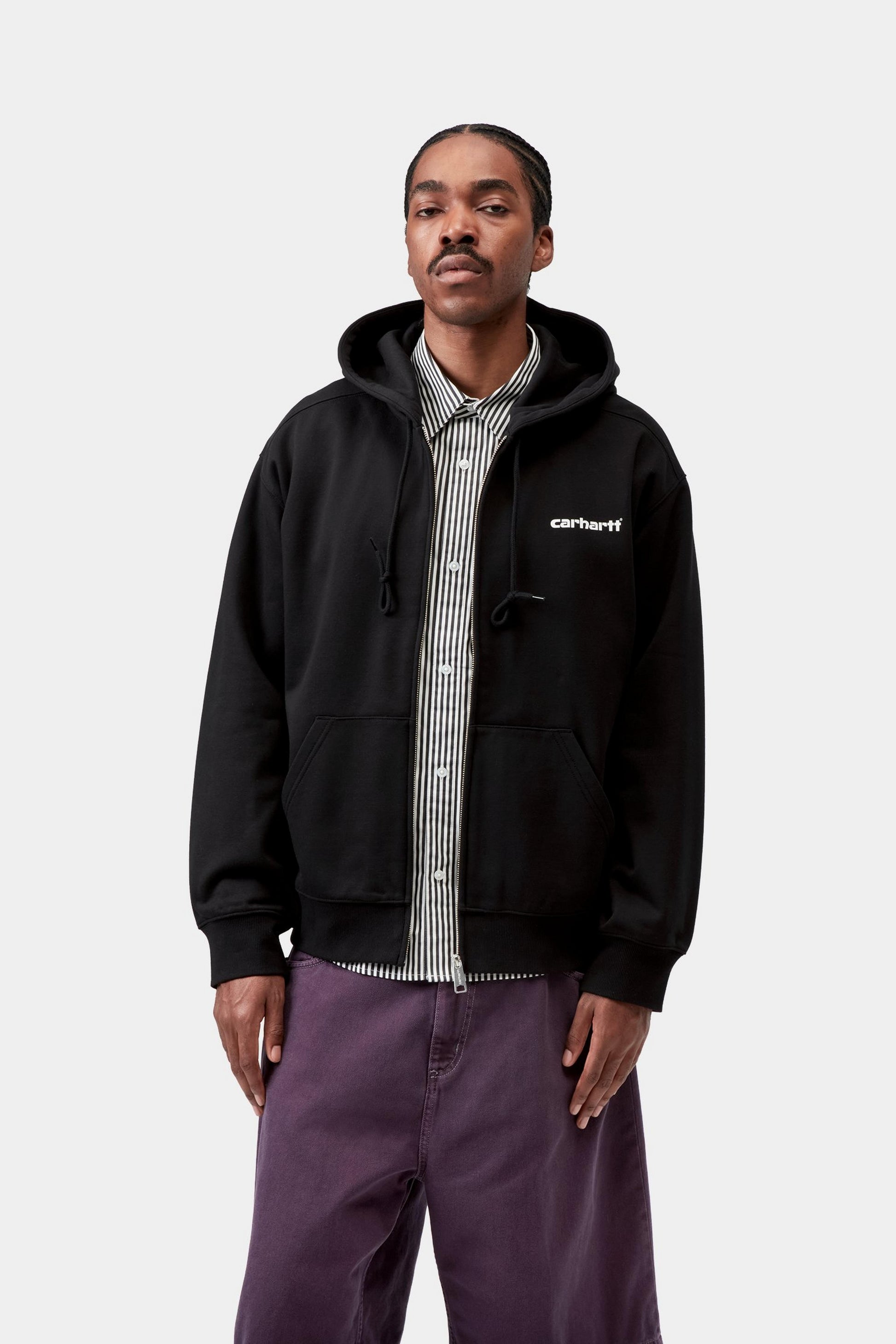 Carhartt WIP Hooded Archive Lines Jacket Black
