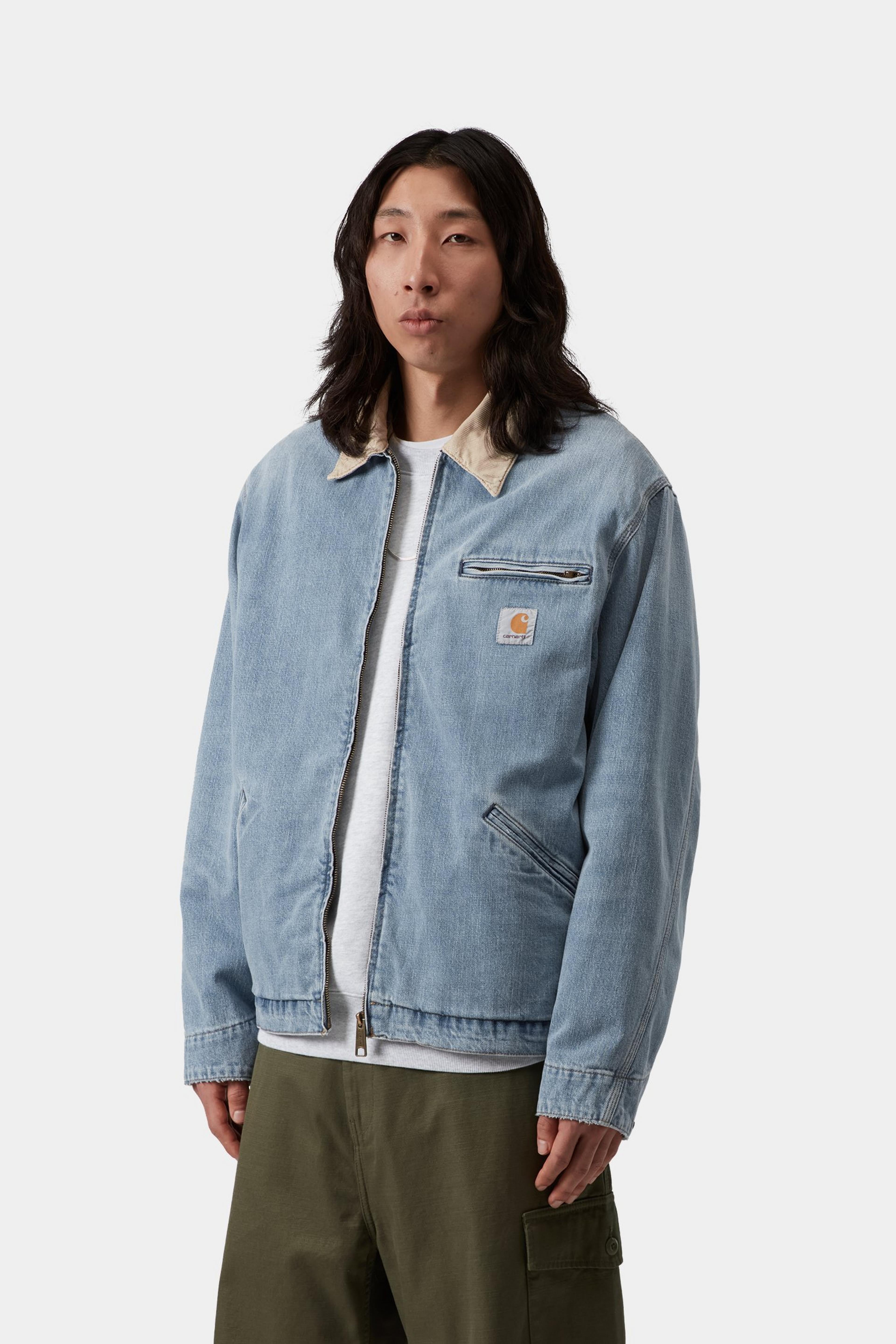 Carhartt WIP OG Detroit Jacket Blue / Dusty H Brown (Burst Washed)
