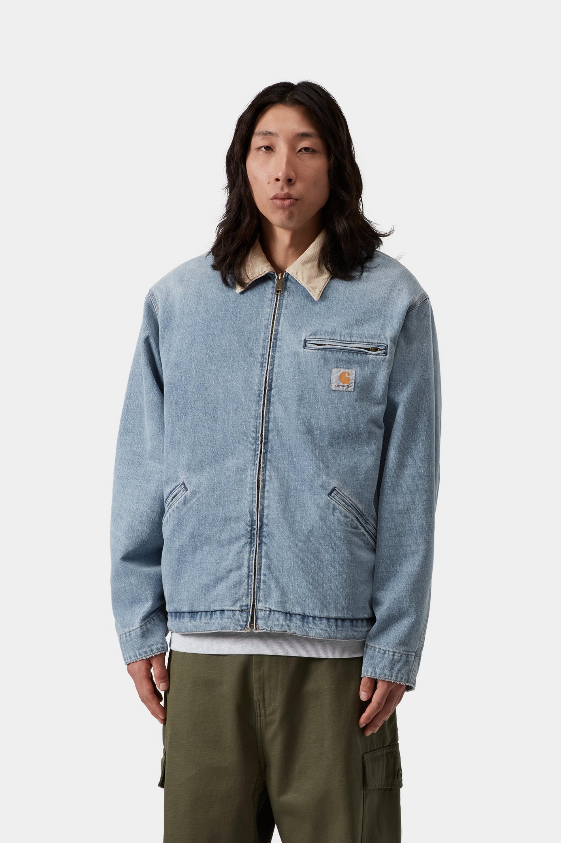 Carhartt WIP OG Detroit Jacket Blue / Dusty H Brown (Burst Washed)