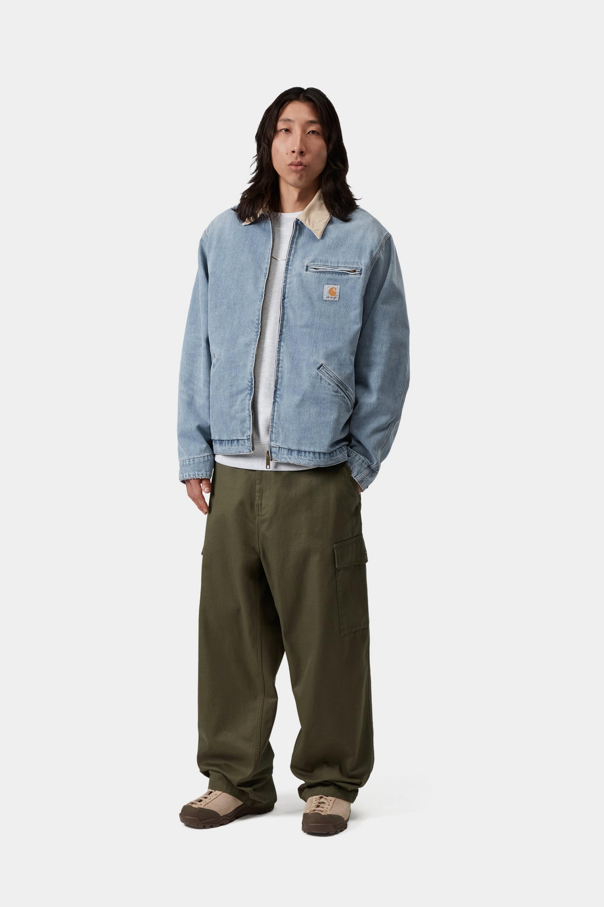 Carhartt WIP OG Detroit Jacket Blue / Dusty H Brown (Burst Washed)