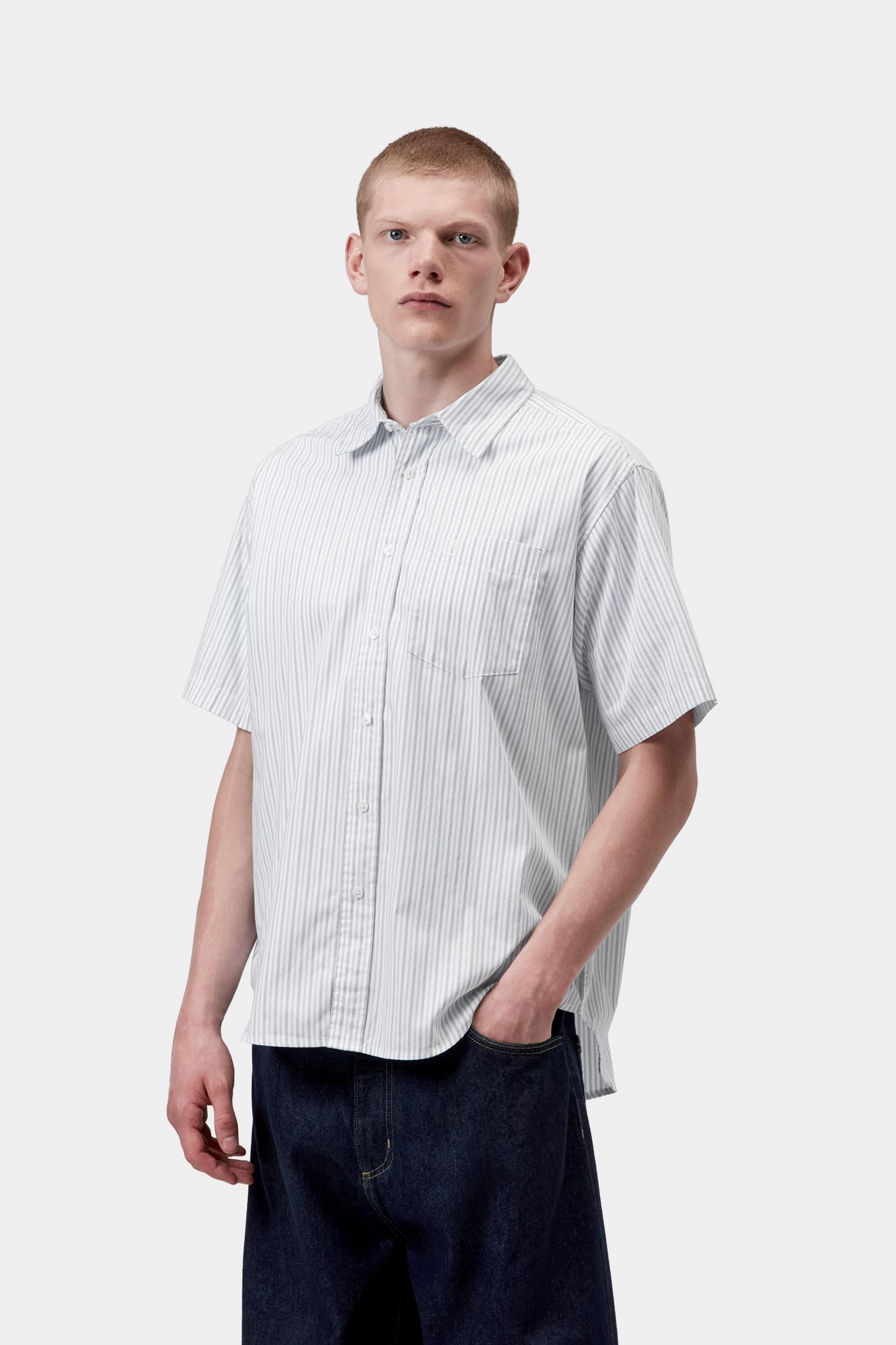 Carhartt WIP S/S Keene Shirt Keene Stripe / White