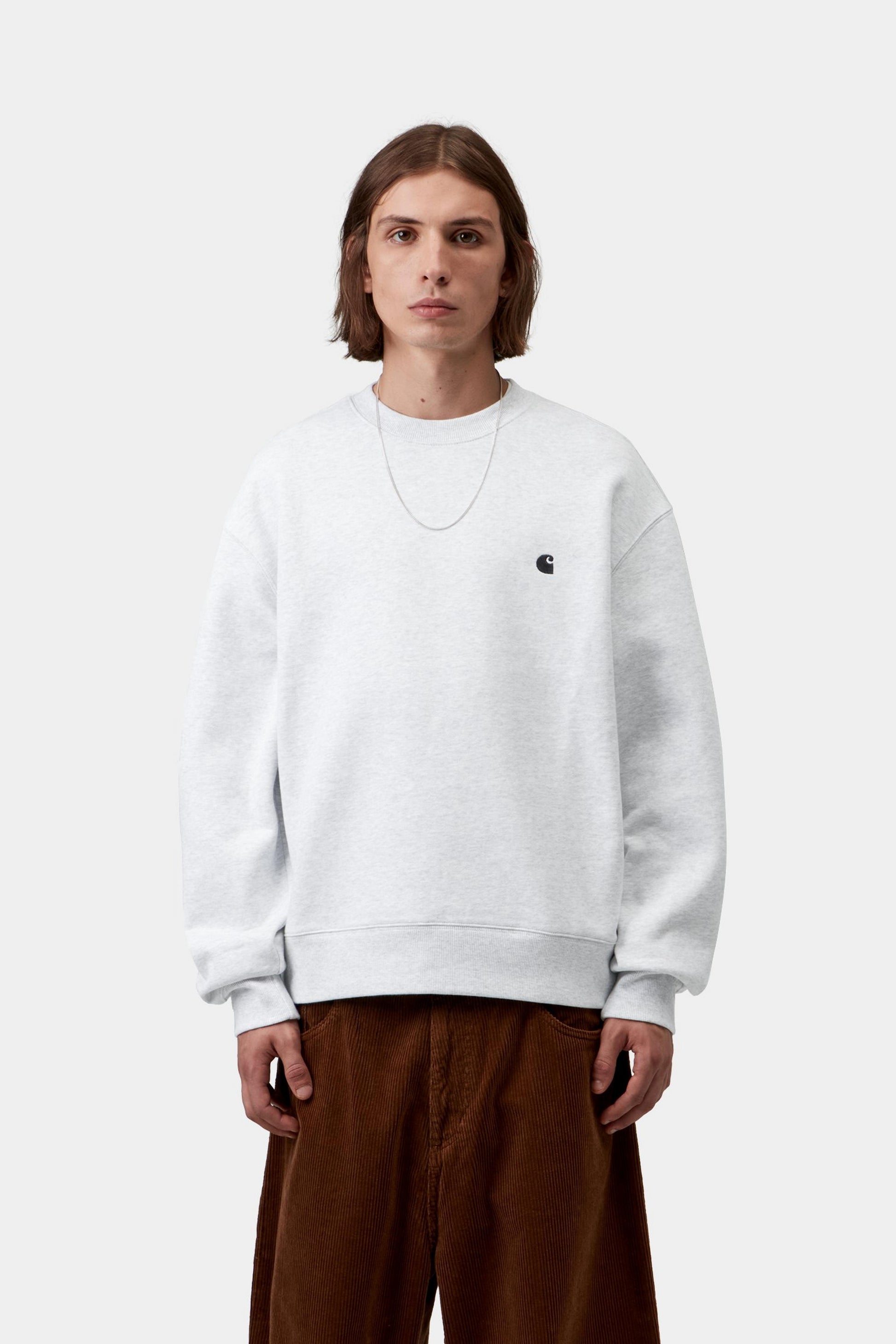 Carhartt WIP Mack Sweat Ash Heather / Black