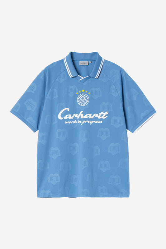 Carhartt WIP Hartt's Terrace Football T-shirt Heart Train Jacquard, Curacao