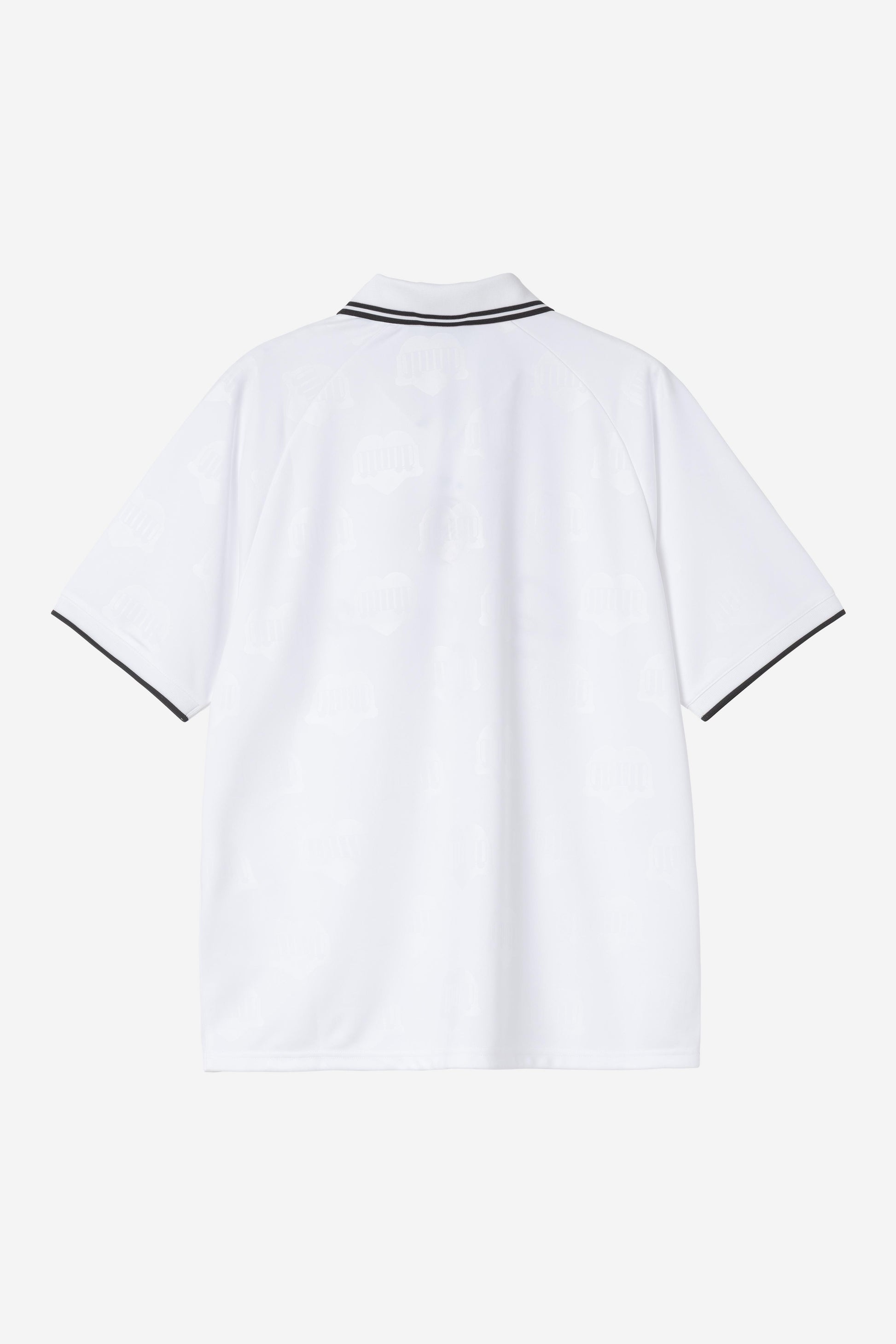 Carhartt WIP Hartt's Terrace Football T-shirt Heart Train Jacquard White