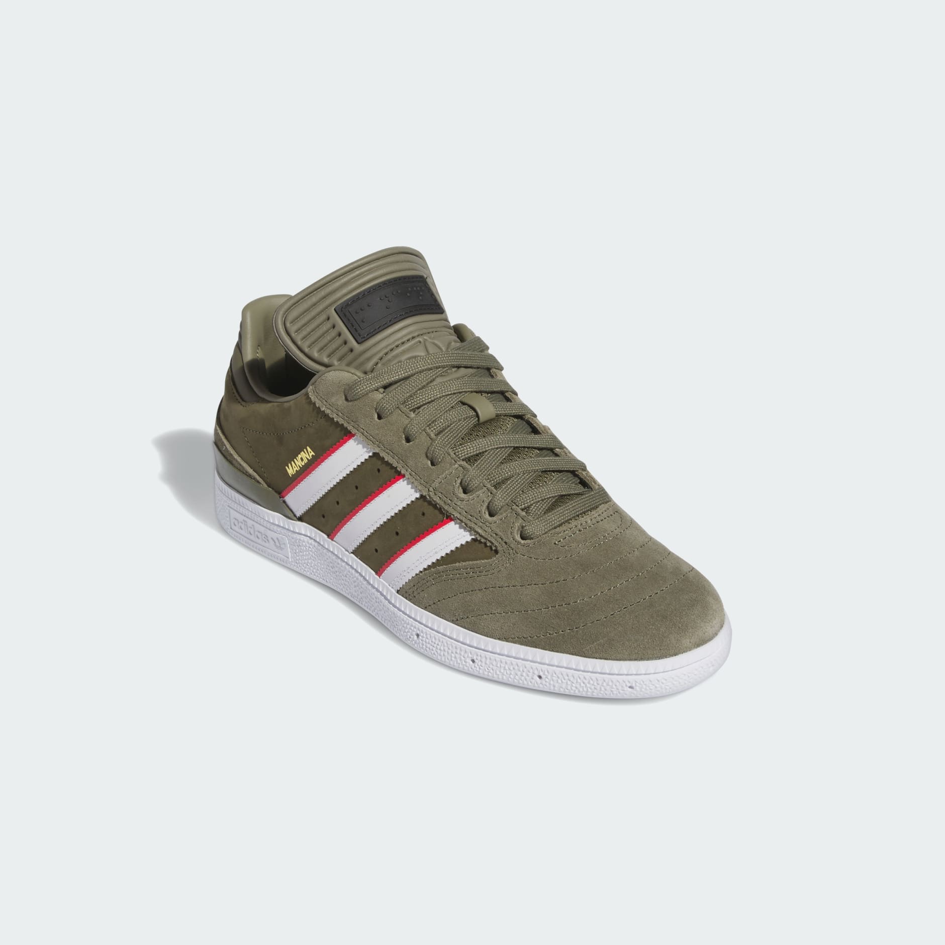 ADIDAS BUSENITZ  X DAN MANCINA OLIVE GREEN STRATA/RED/WHITE