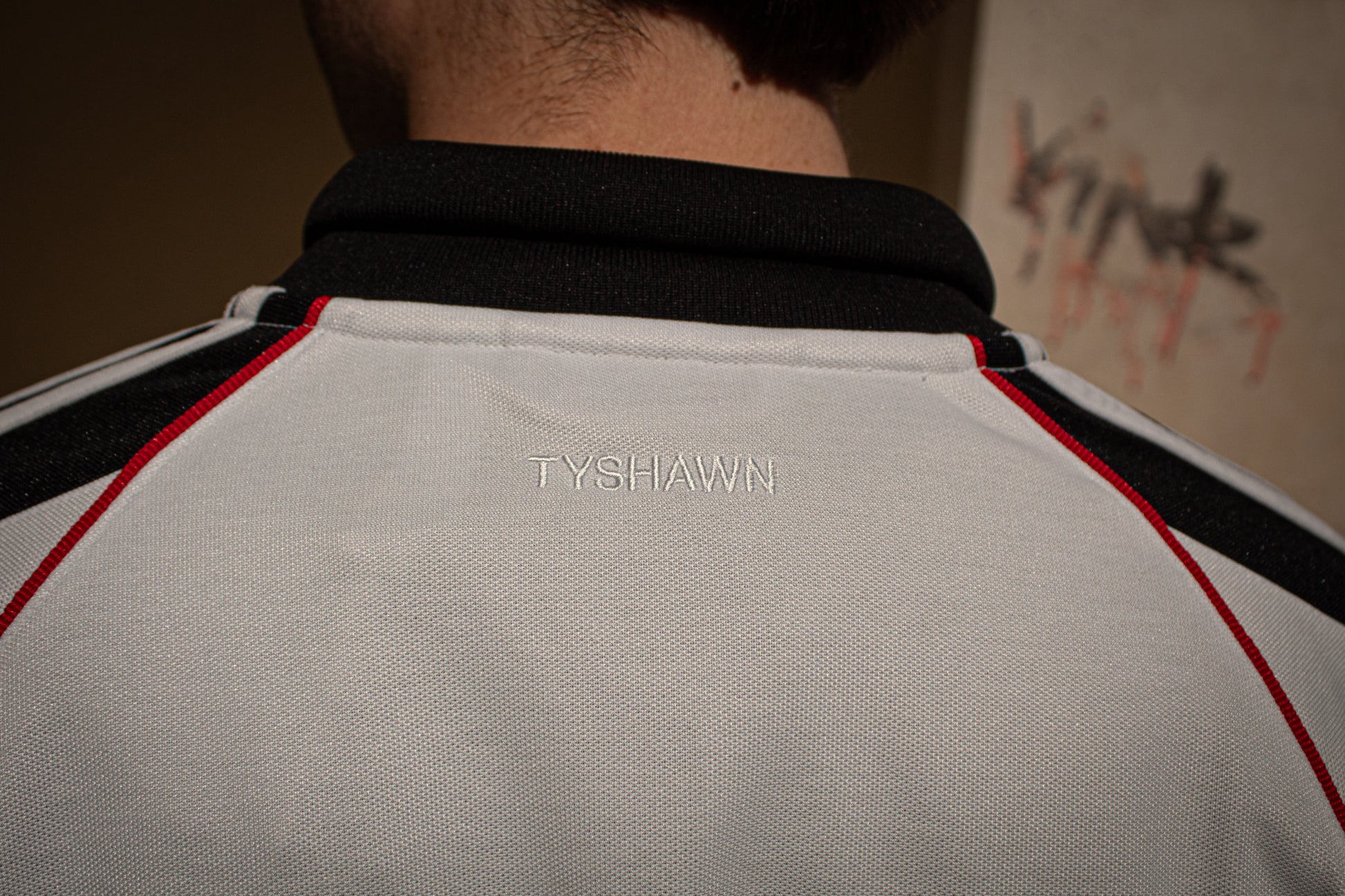 Adidas Tyshawn Track Jacket Crystal White/ Black/ Better Scarlet