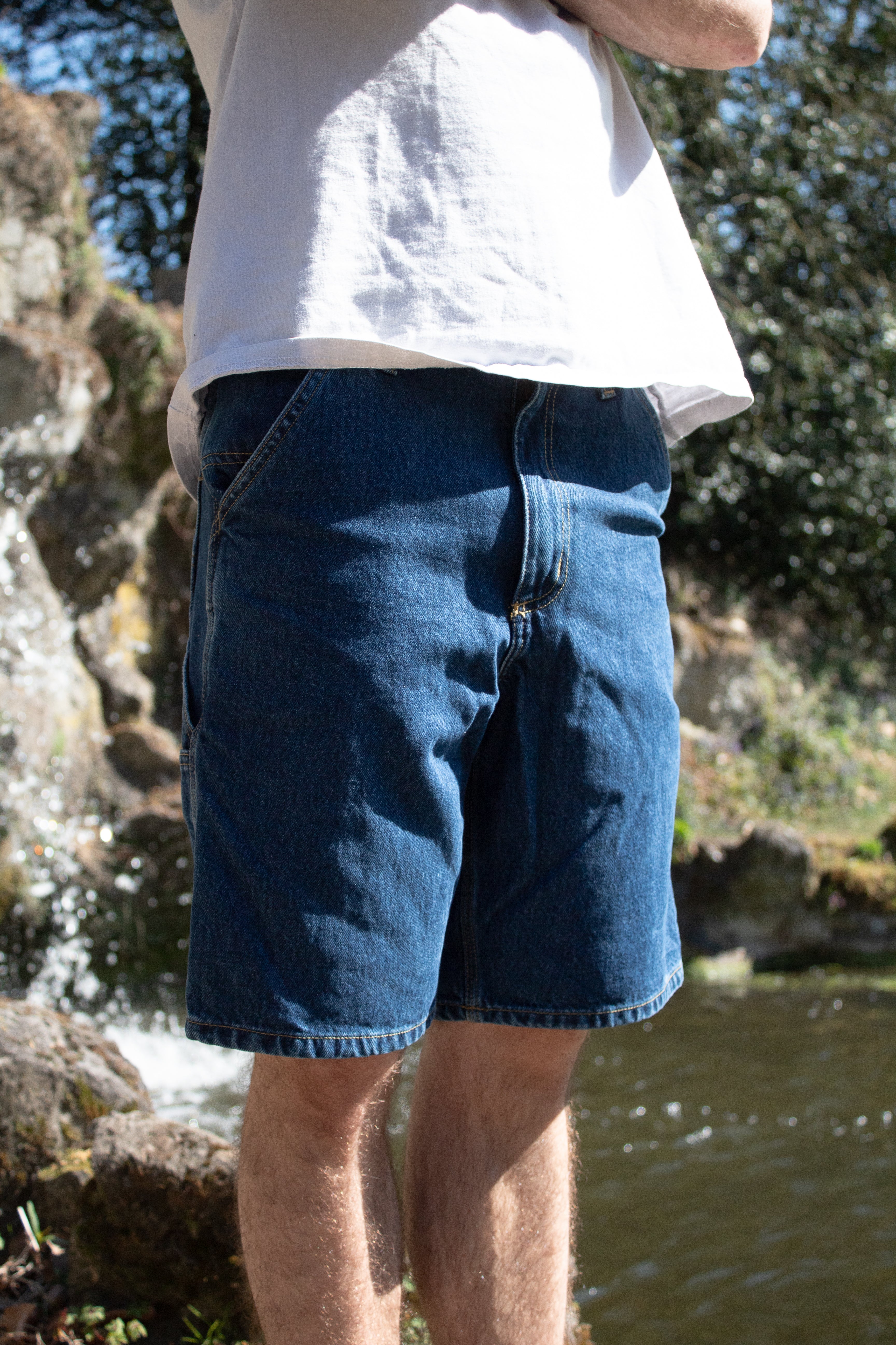 Carhartt WIP Single Knee Short Blue Stone Washed