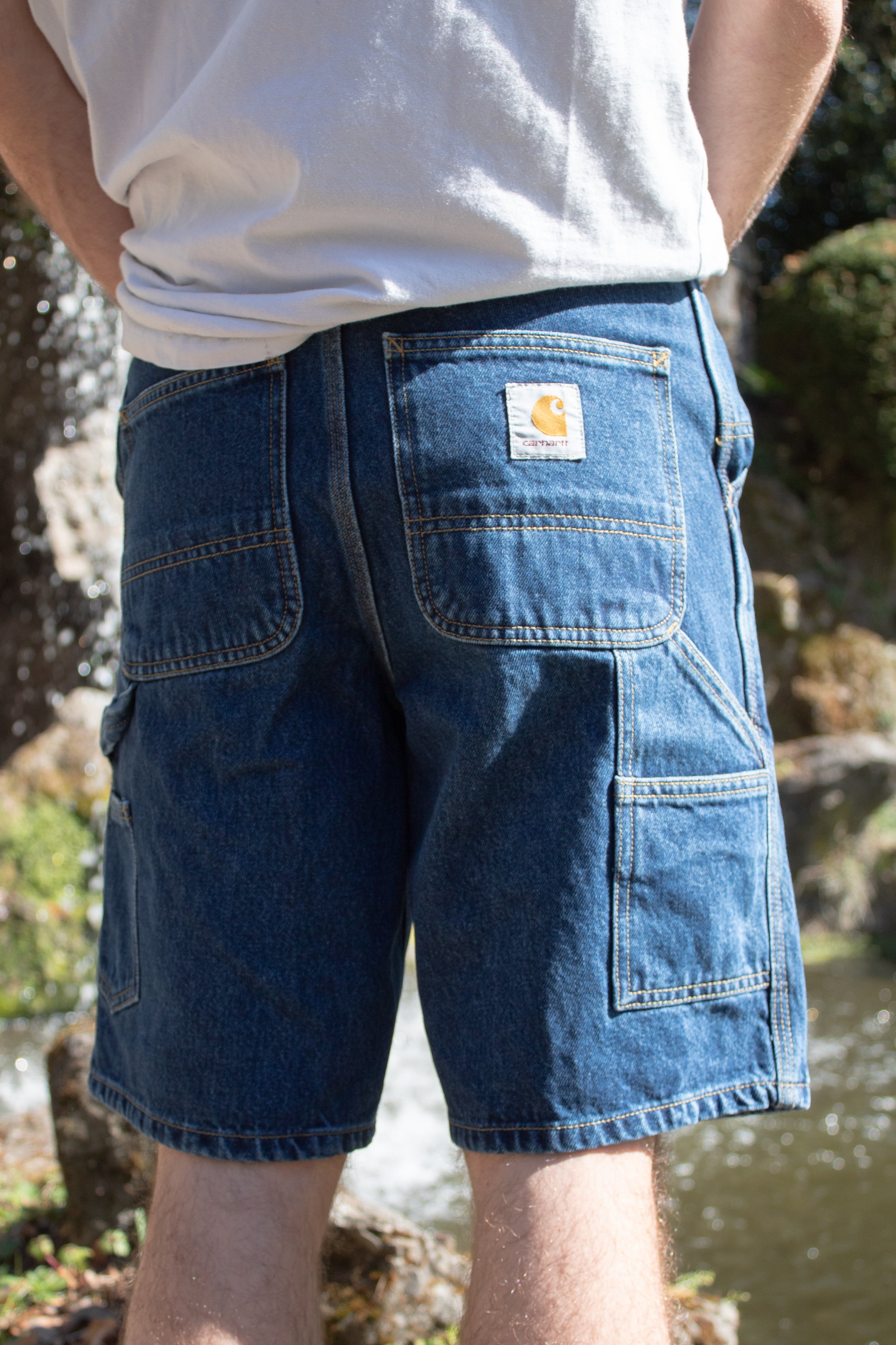 Carhartt WIP Single Knee Short Blue Stone Washed