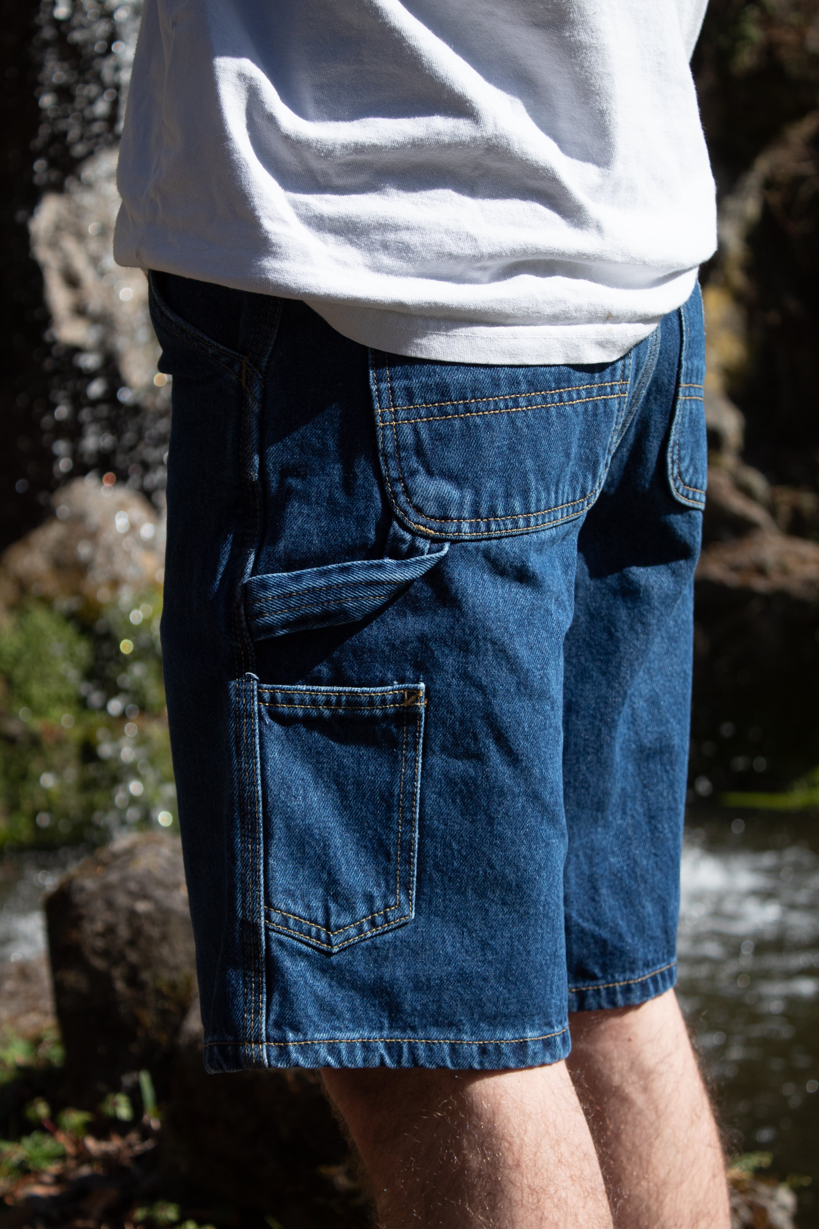 Carhartt WIP Single Knee Short Blue Stone Washed