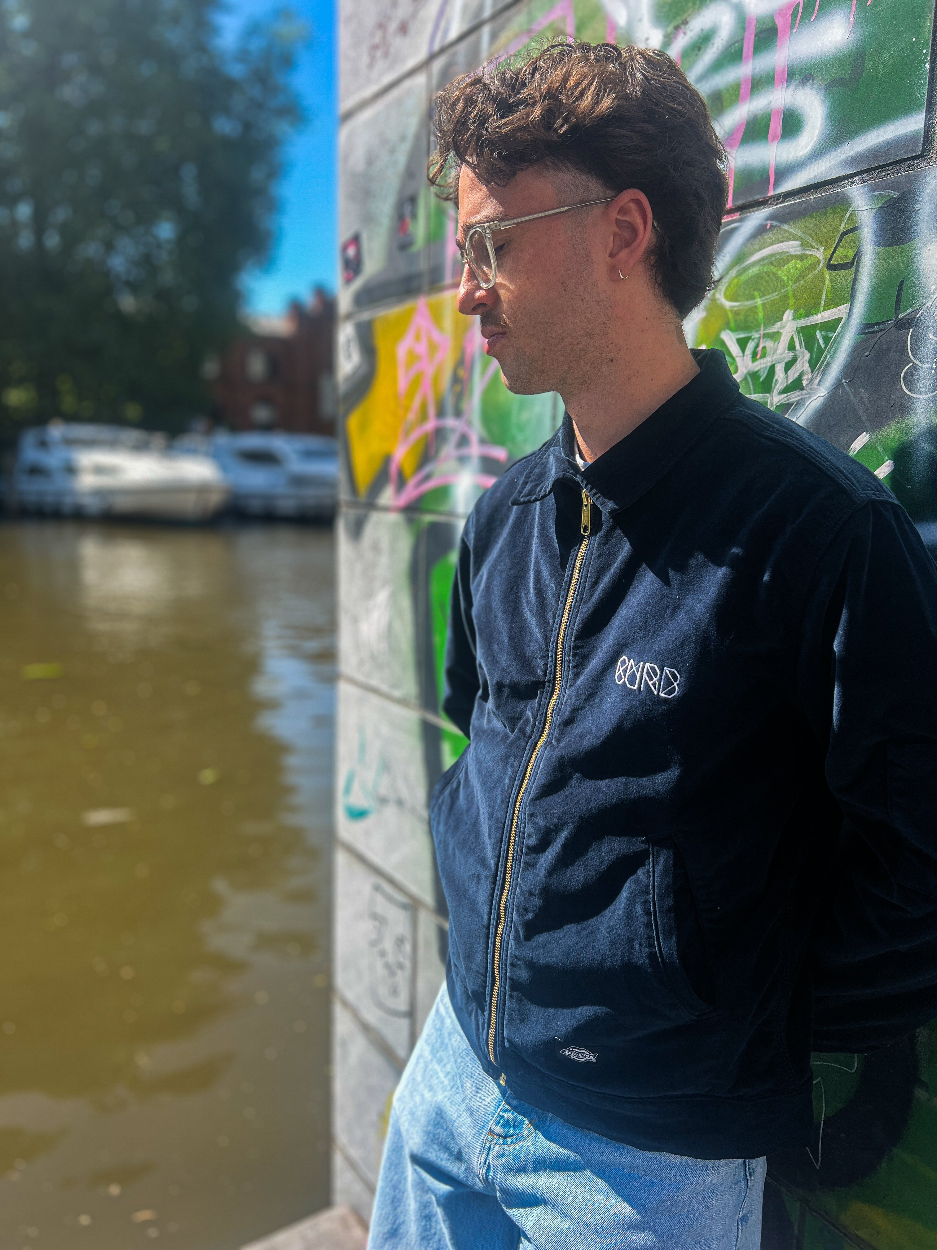 Curb X Dickies Velvet Jacket Dark Navy