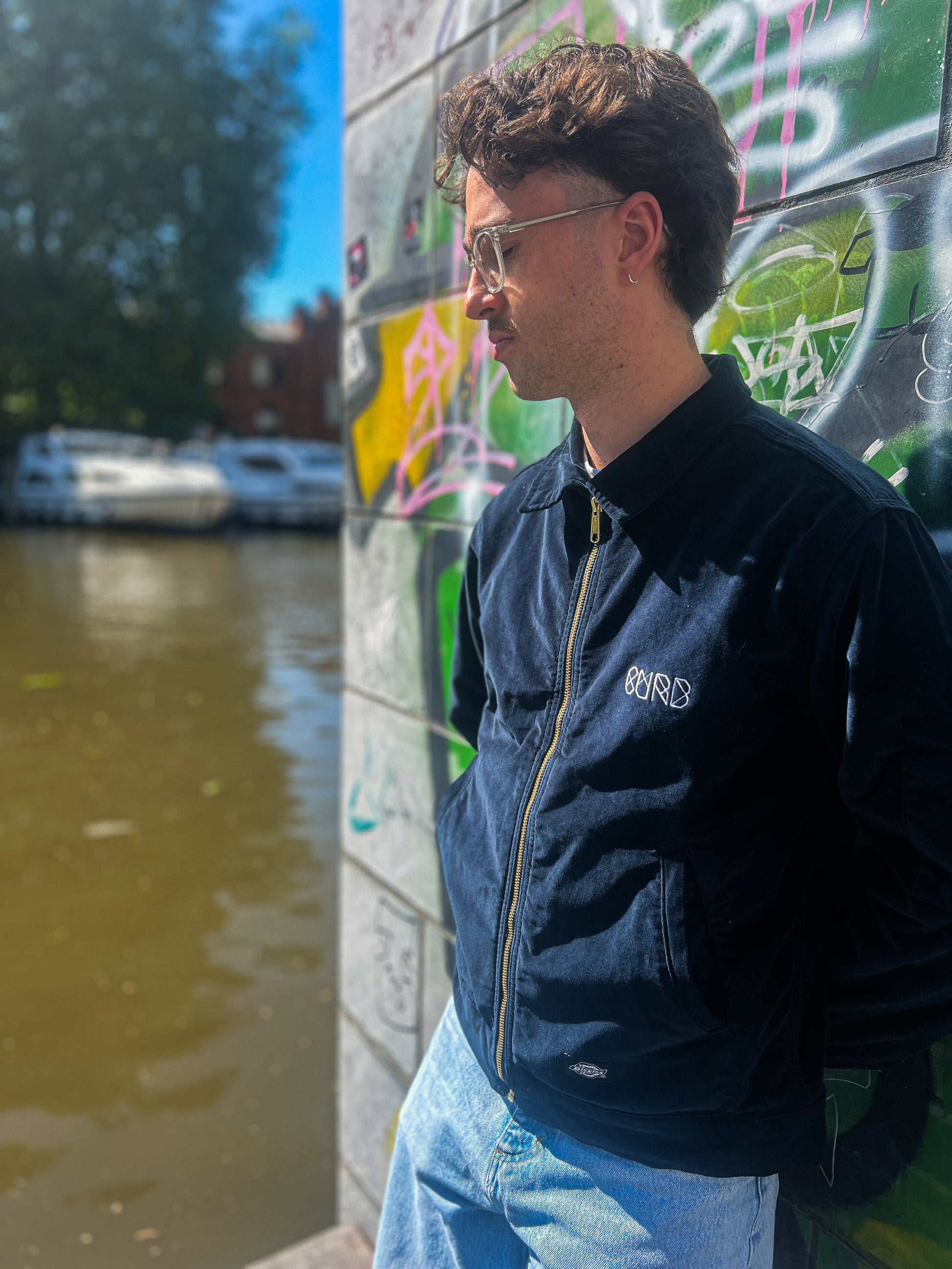 Curb X Dickies Velvet Jacket Dark Navy