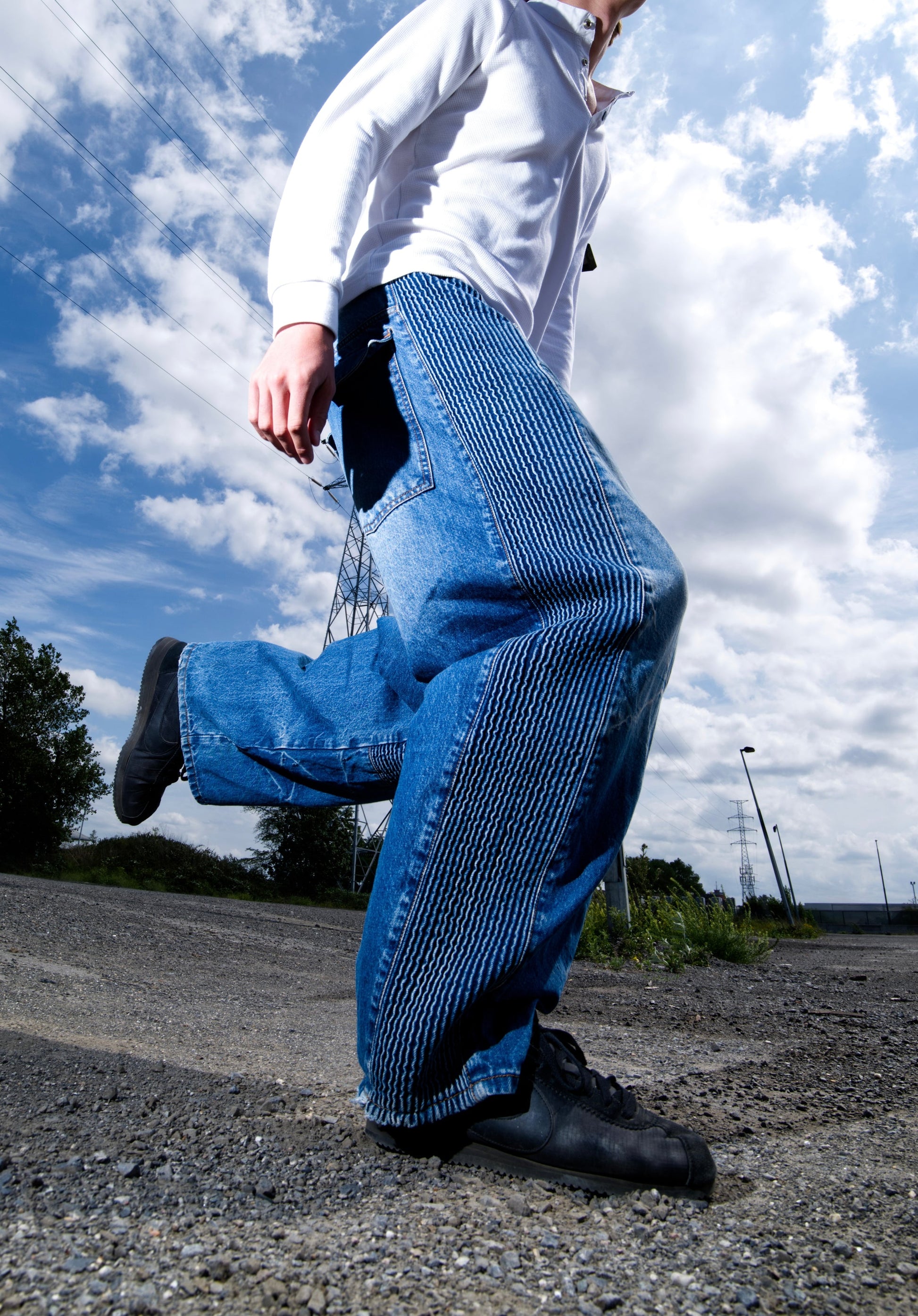 Atelier Mo-6 Denim Trackpants Blue