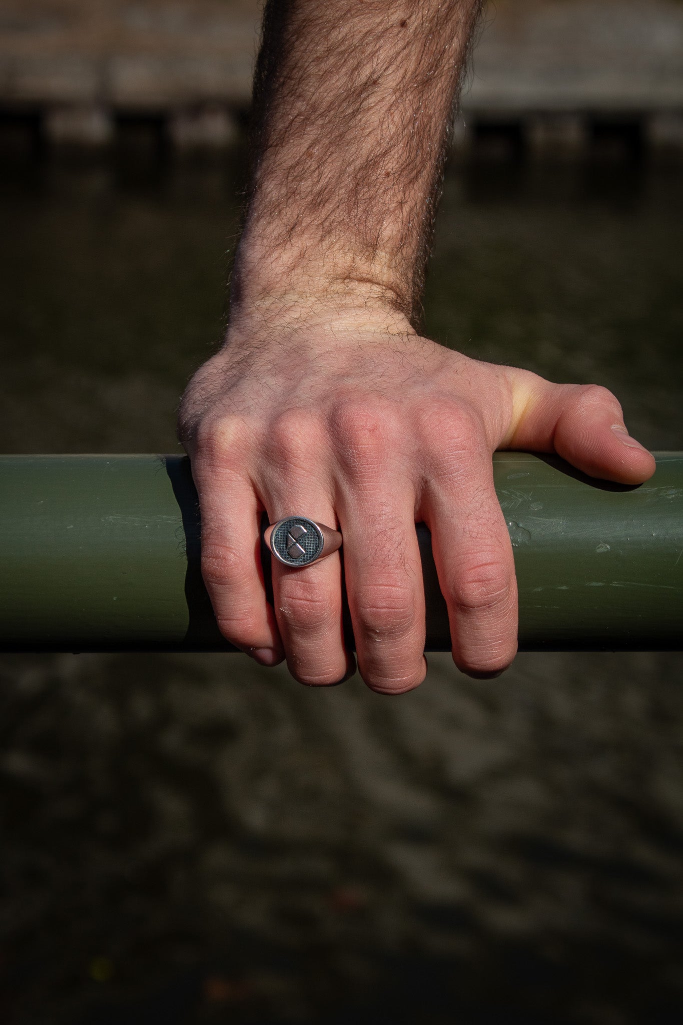 Curb Classic Oxidized Silver Ring