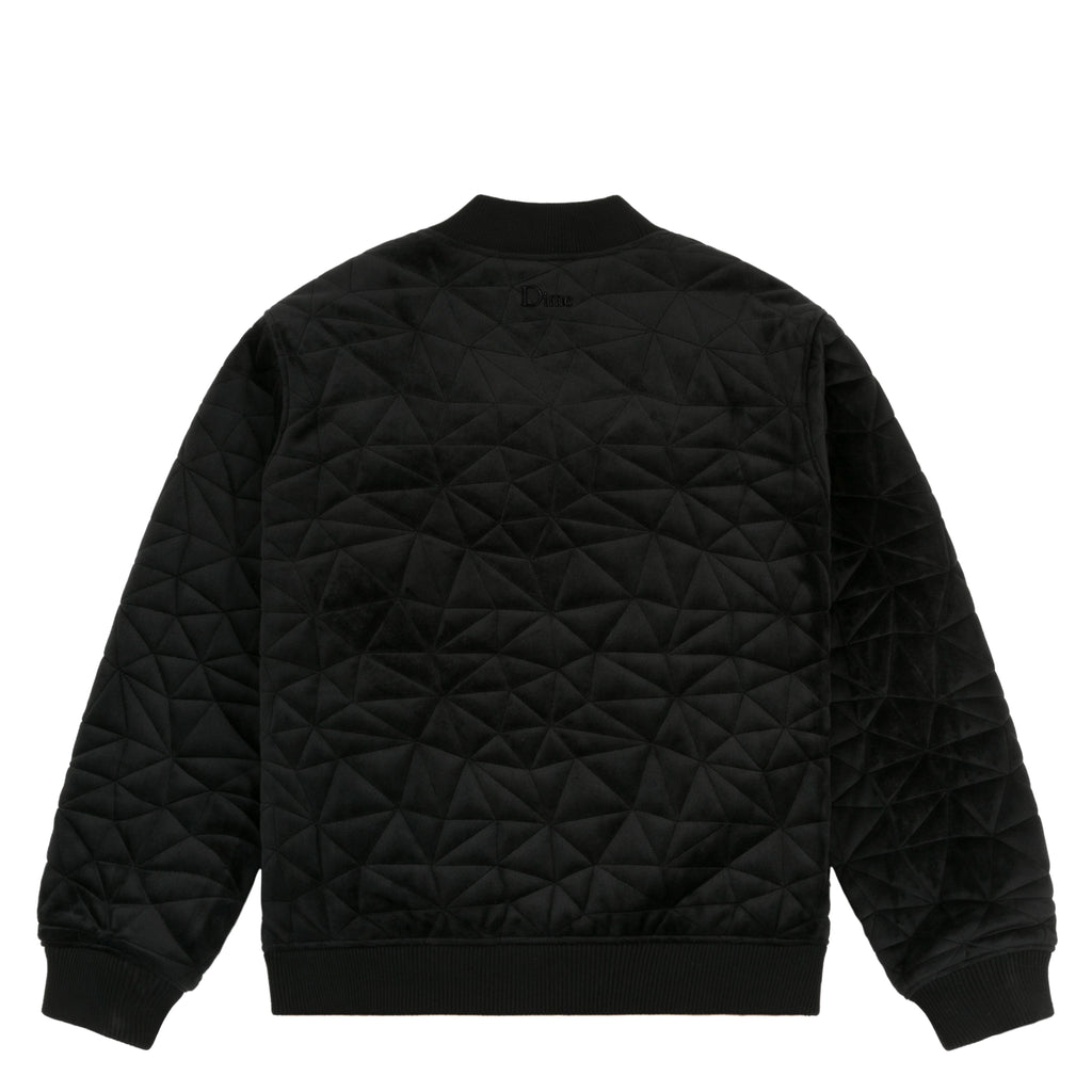 Dime Velour Bomber Jacket Black