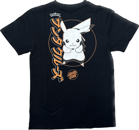 Santa Cruz x Pokemon Pikachu Tee Black
