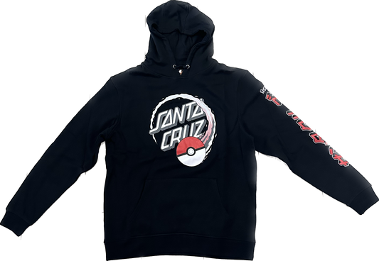 Santa Cruz x Pokemon Poke Ball Dot Hood Black