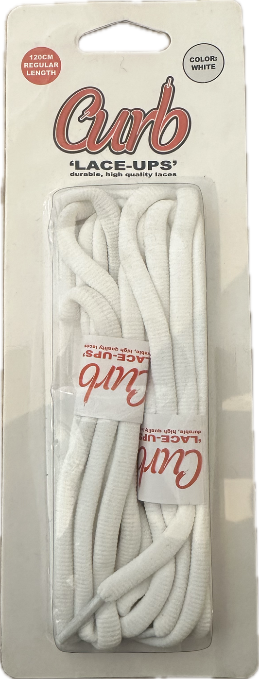 Curb Laces White 120cm (Regular Length)