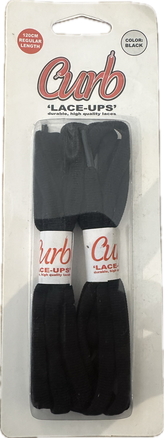 Curb Laces Black 120cm (Regular Length)