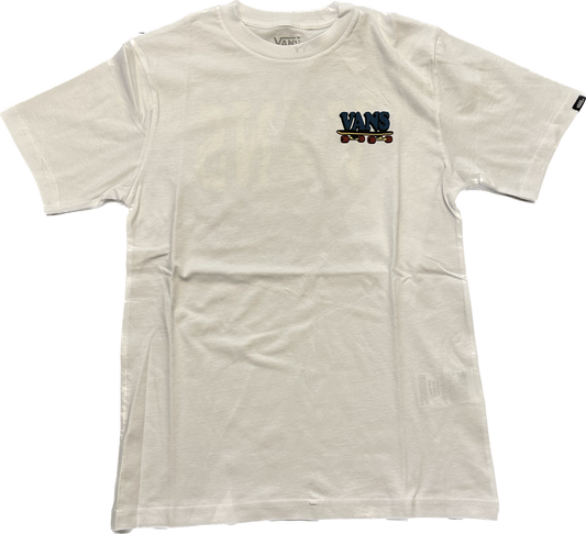 Vans Pizza Face Youth Tee White