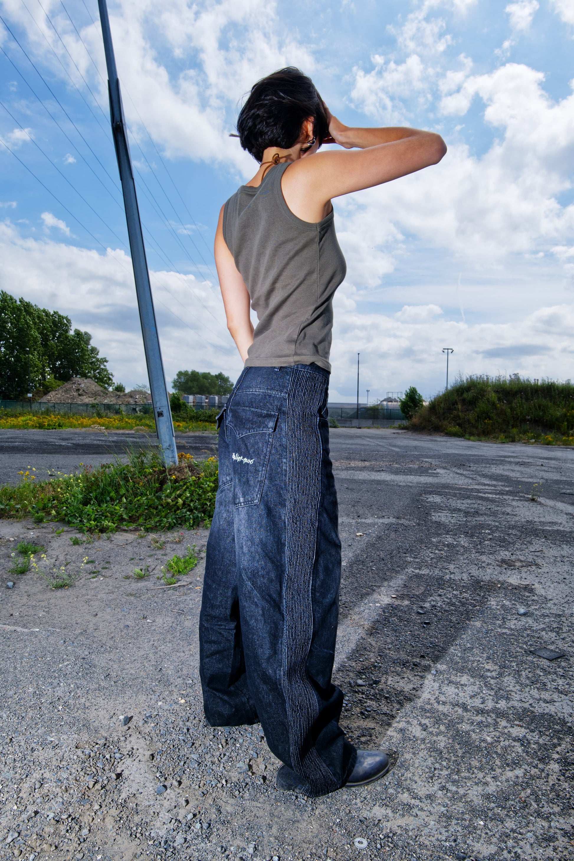 Atelier Mo-6 Denim Trackpants Black