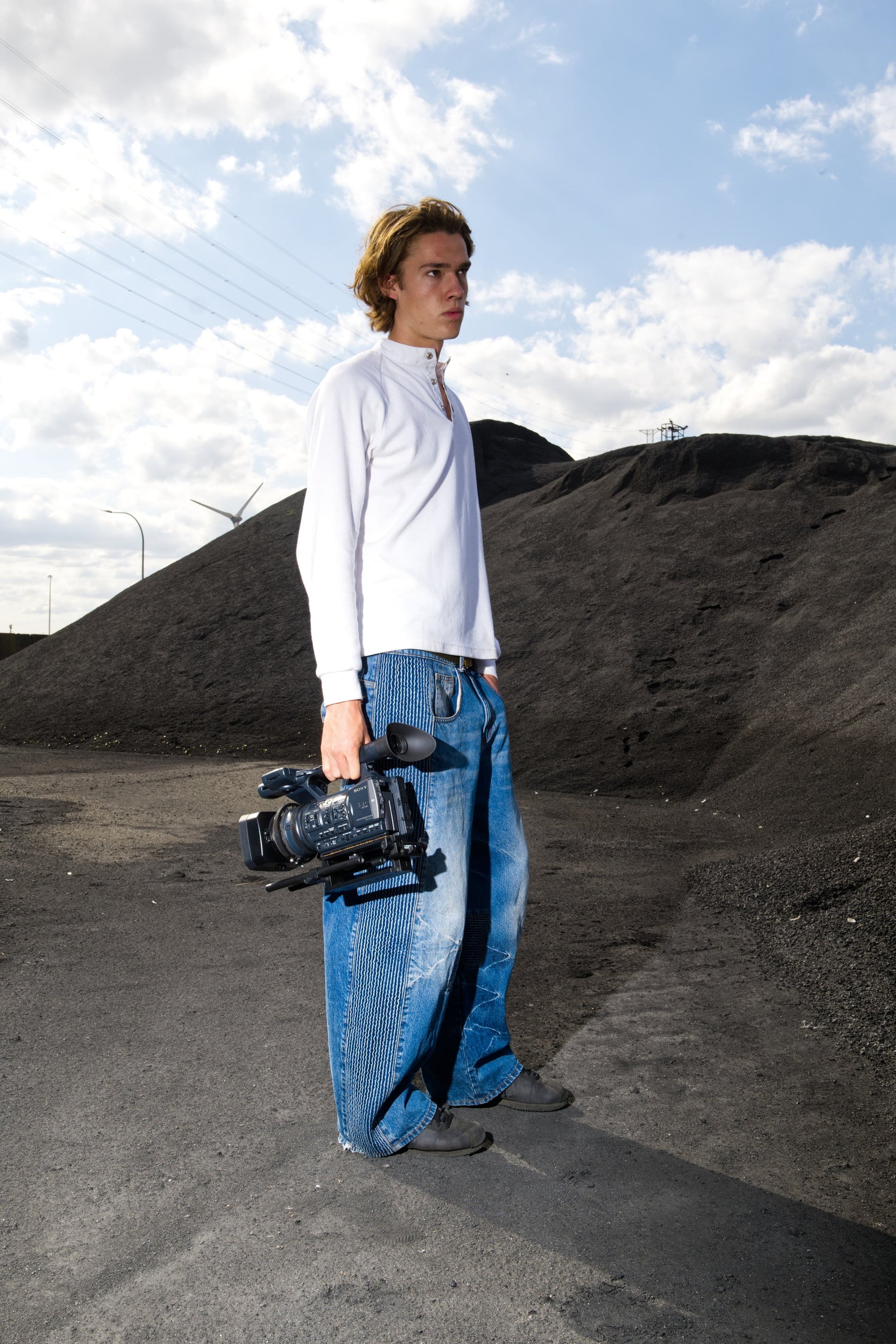 Atelier Mo-6 Denim Trackpants Blue