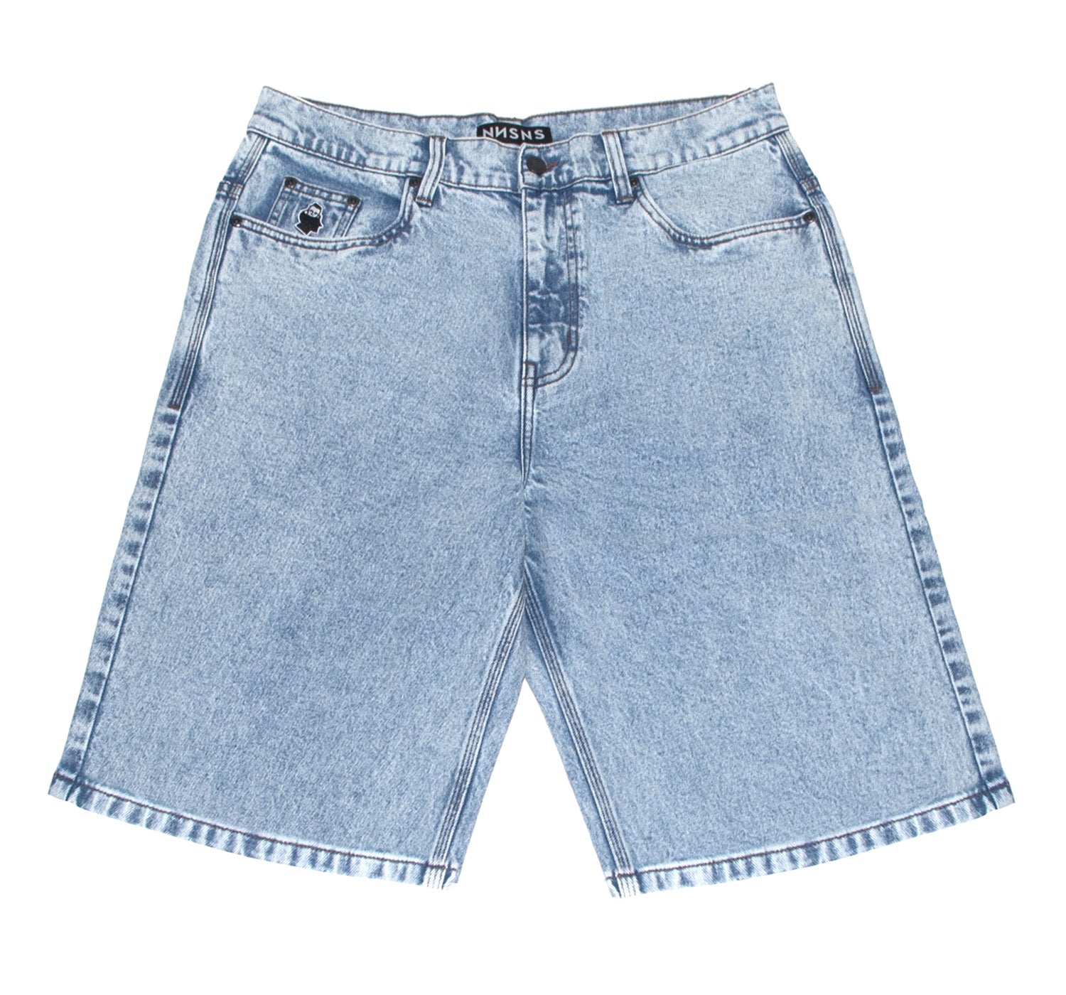 Nnsns Biggerfoot Short Acid Blue Stretch Denim