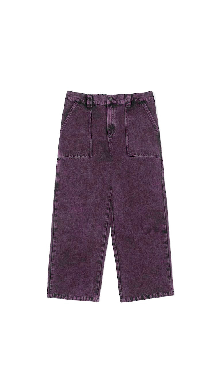 Poetic Painter Pants Purple Acid Wash Denim