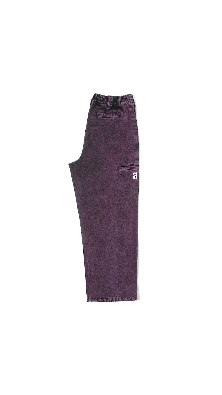 Poetic Painter Pants Purple Acid Wash Denim