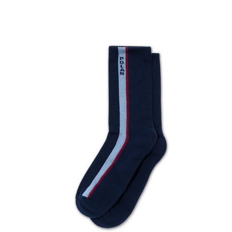 Polar Business Socks Side Stripe Navy