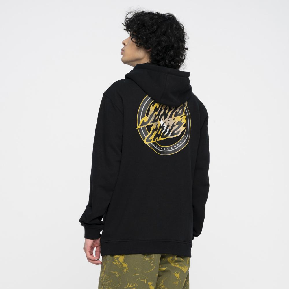 Santa Cruz Holo Flamed Dot Zip Hood Black