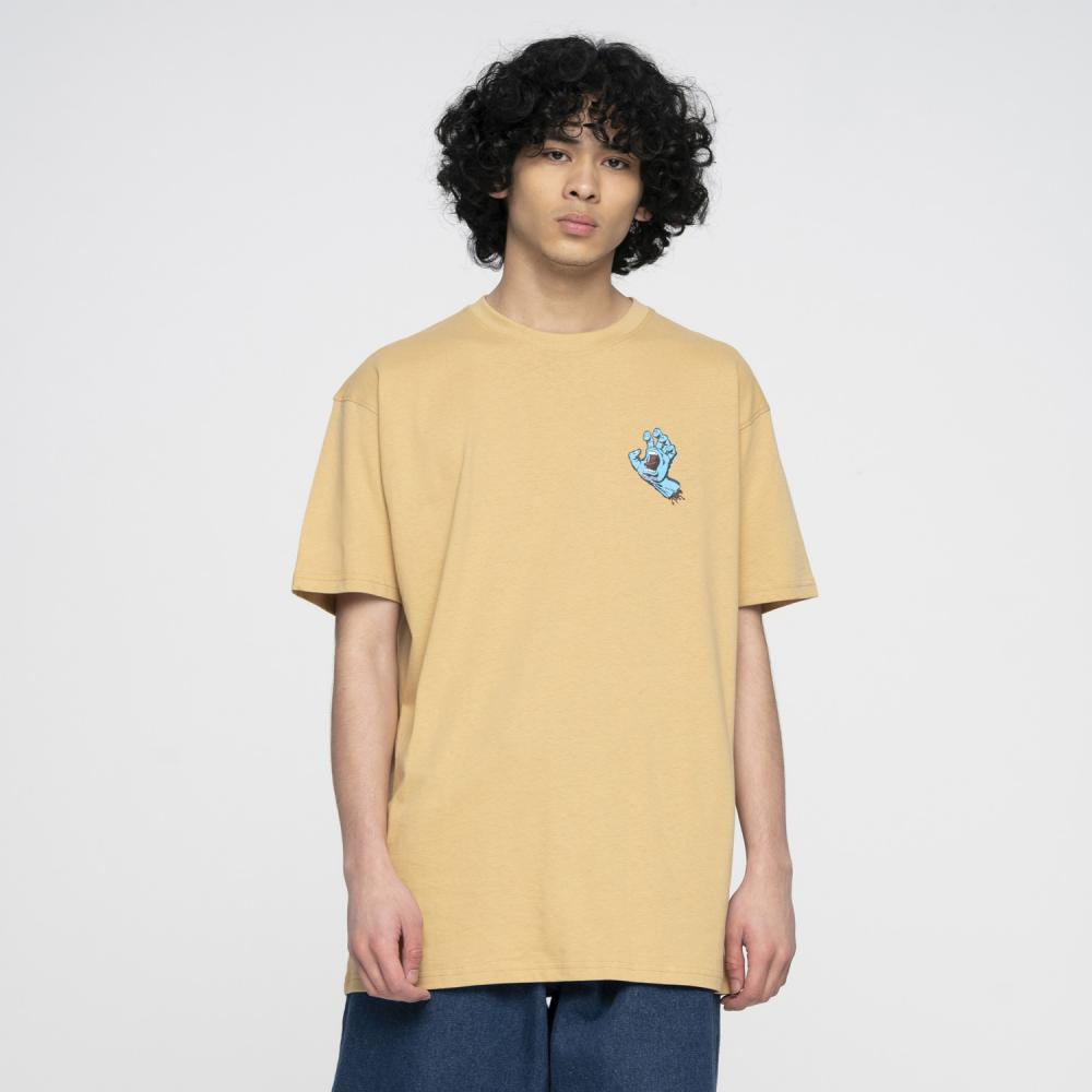 Santa Cruz Screaming Hand Chest Tee Parchment