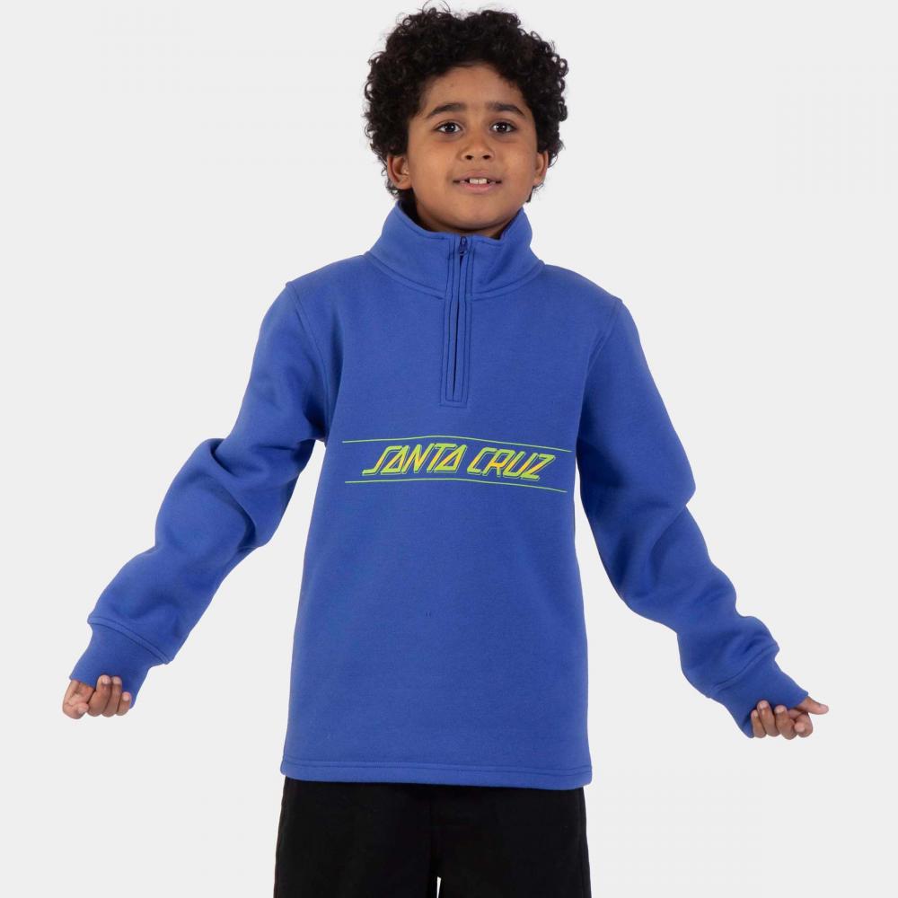 Santa Cruz Youth Classic Fade 1/4 Zip Sapphire