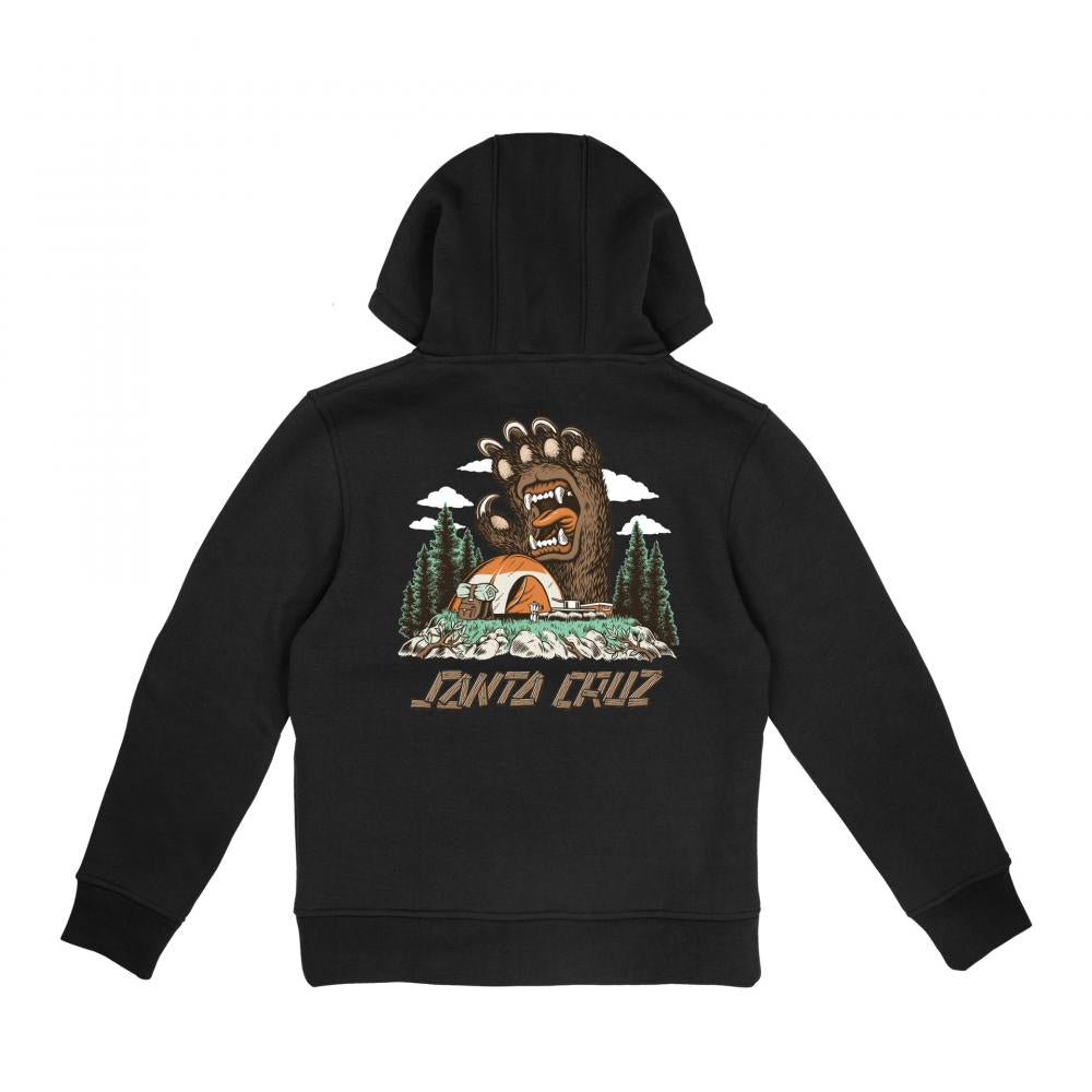 Santa Cruz Youth Screaming Grizzly Hood Black