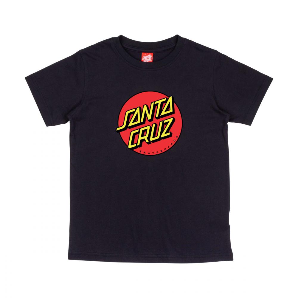 Santa Cruz Youth Classic Dot Tee Black