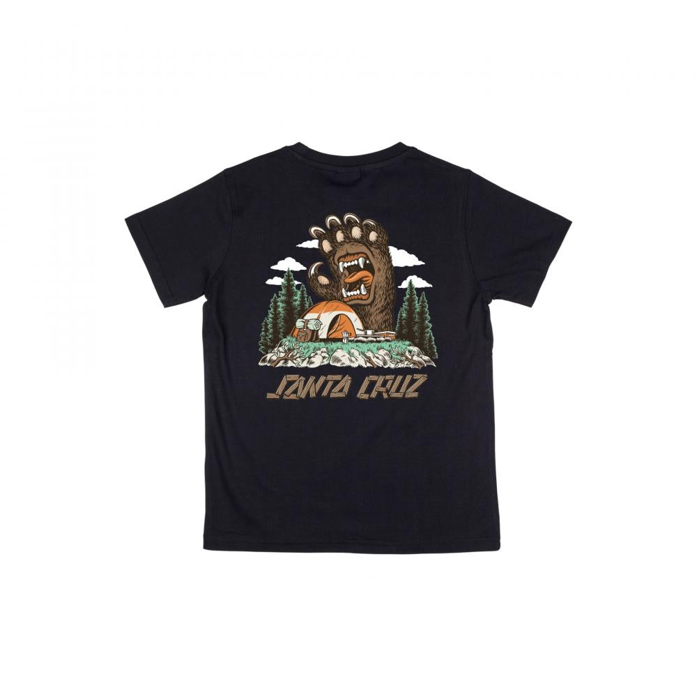 Santa Cruz Youth Screaming Grizzly Tee Black