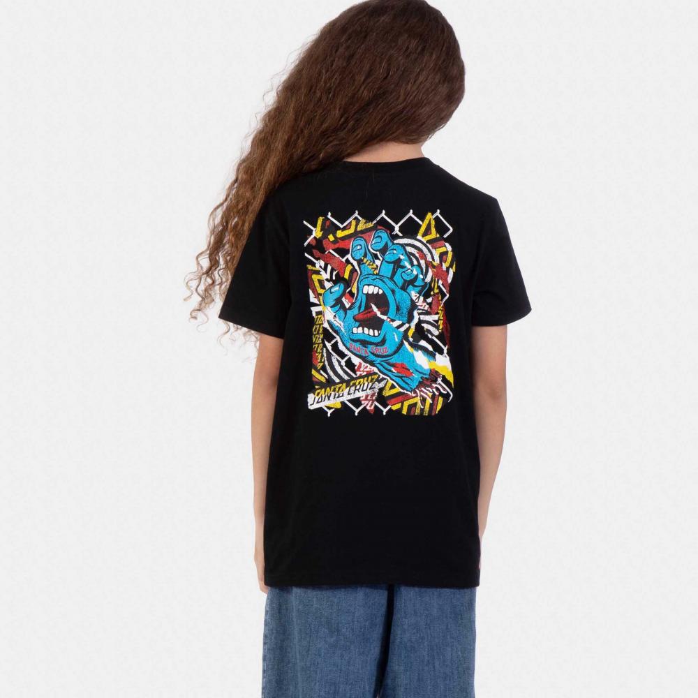 Santa Cruz Youth Damaged Hand Tee Black