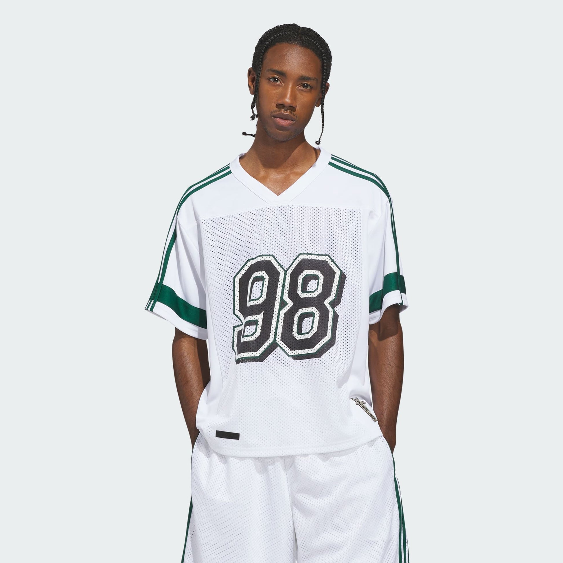 Adidas Tyshawn Jersey White /Ice Gold Met / Collegiate Green