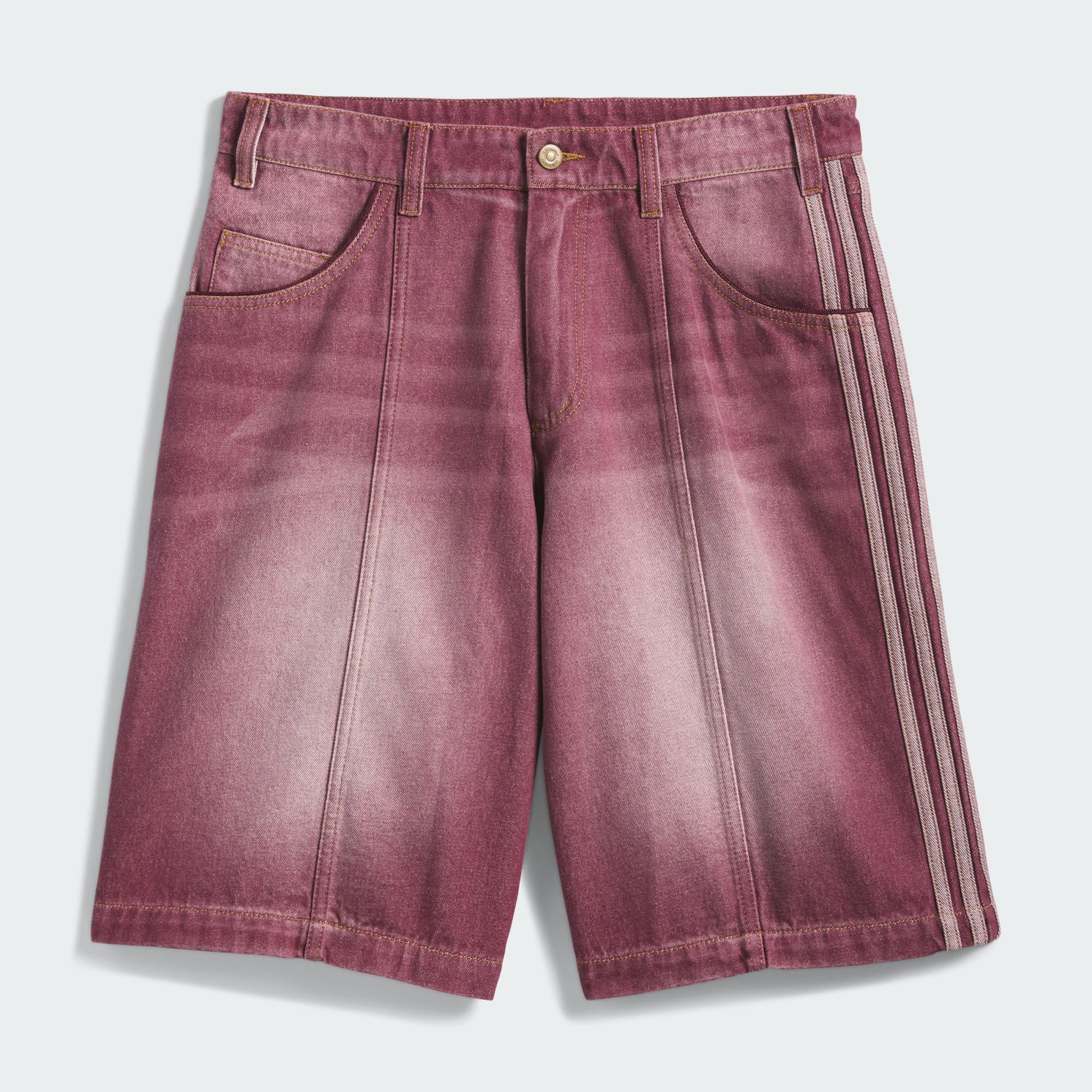 Adidas Tyshawn Washed Denim Short Maroon
