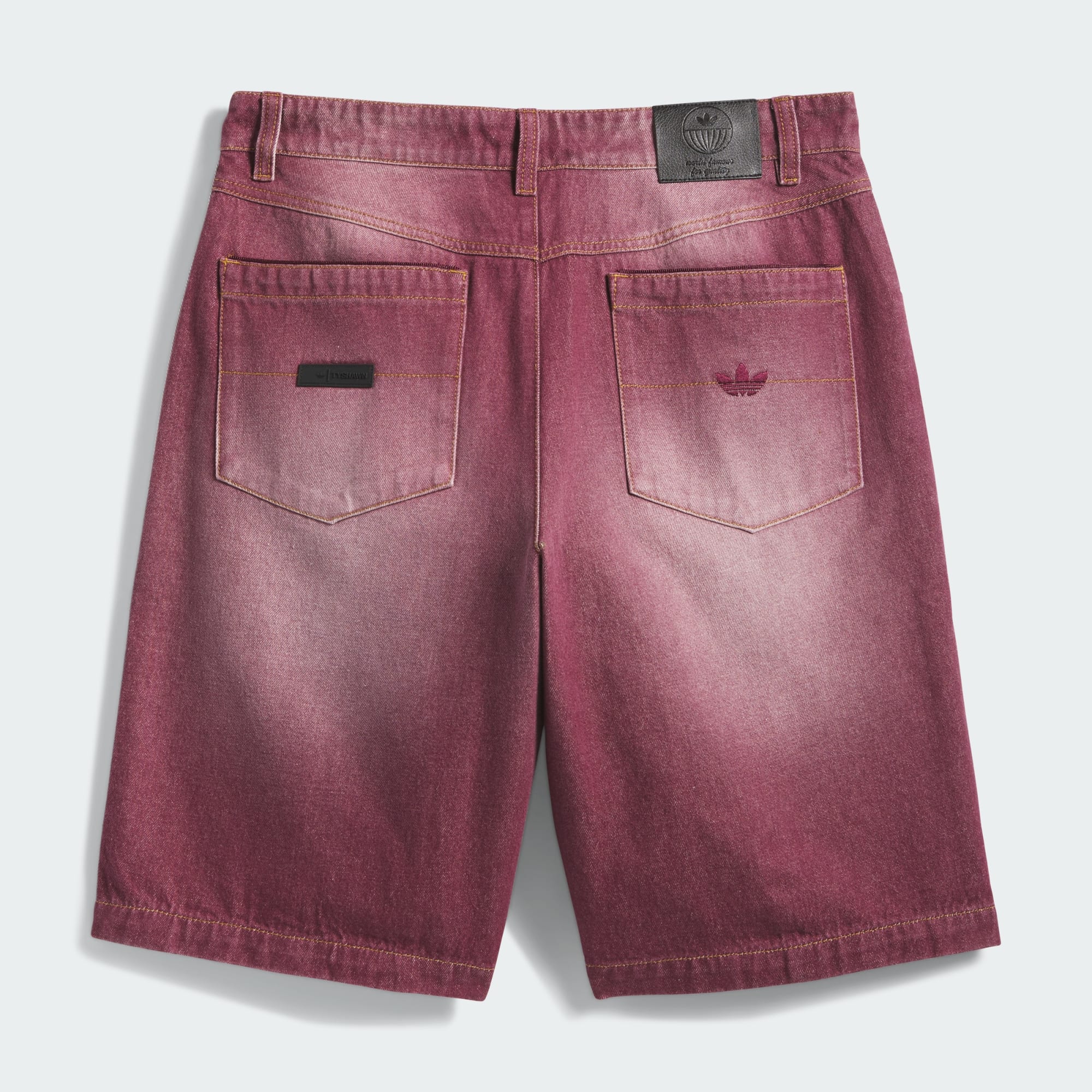 Adidas Tyshawn Washed Denim Short Maroon