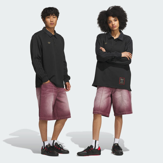 Adidas Tyshawn Washed Denim Short Maroon
