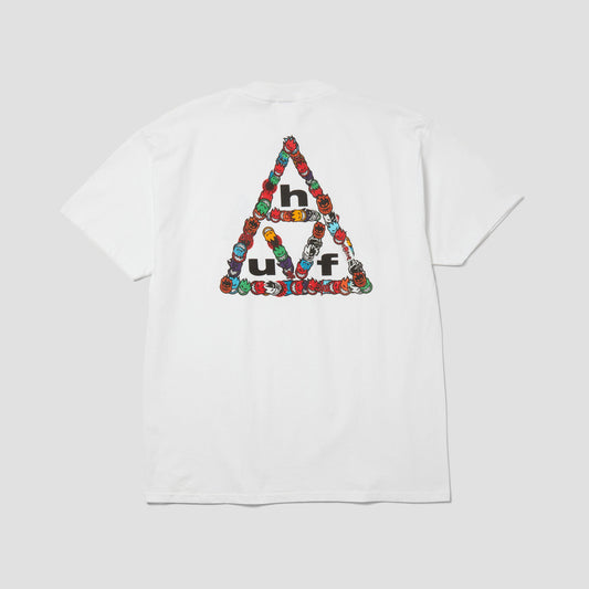 Huf X Spitfire Sticker TT Tee White