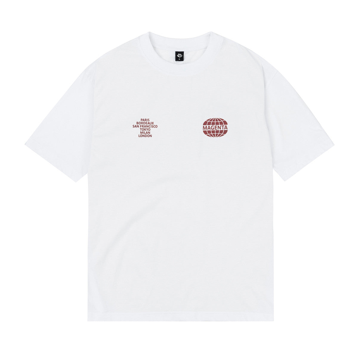 Magenta World Tee White
