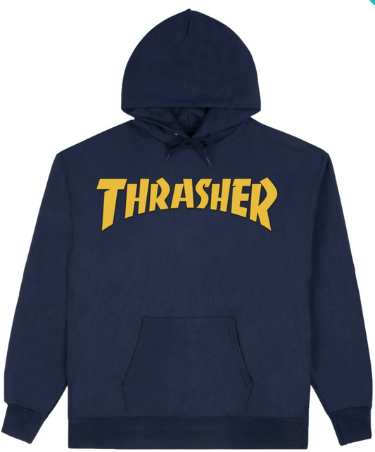 Thrasher Cover Logo Hood Navy