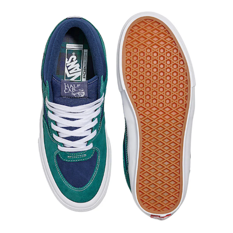 Vans Skate Half Cab Tartan Schoen (blue green)